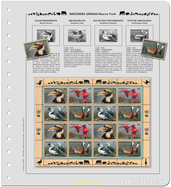 Sellos: Suplemento. FAUNA O.N.U. 1999/2003 Sin Montar