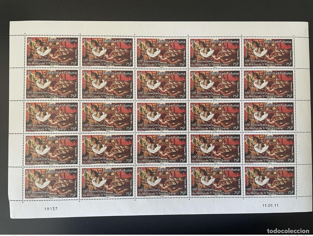 Sellos: Wallis y Futuna 2011 YT No. 748 Saint Pierre Chanel Martyr Hoja completa MNH**