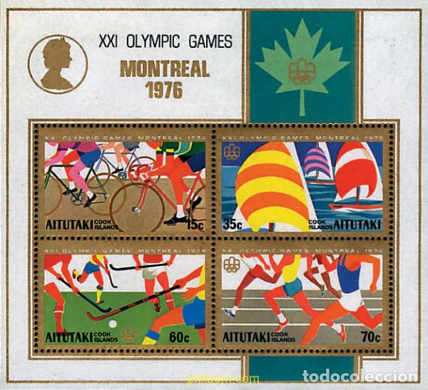 Sellos: 53603 MNH AITUTAKI 1976 21 JUEGOS OLIMPICOS VERANO MONTREAL 1976