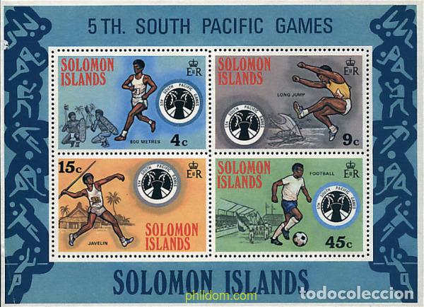 Sellos: 45320 MNH SALOMON 1975 5 JUEGOS DEPORTIVOS DEL PACIFICO SUR