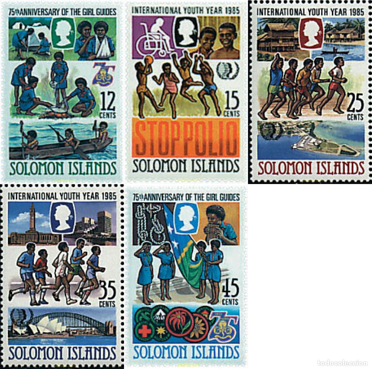 Briefmarken: 57815 MNH SALOMON 1985 75 ANIVERSARIO DEL ESCULTISMO FEMENINO Y A&Ntilde;O INTERNACIONAL DE LA JUVENTUD