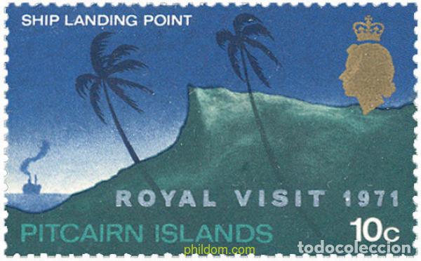 Briefmarken: 43162 MNH PITCAIRN Islas 1971 VISITA REAL