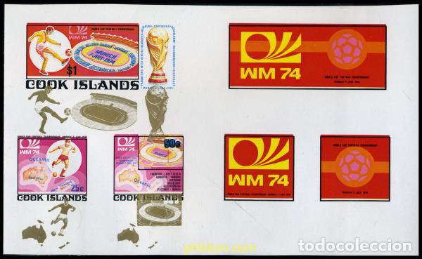 Sellos: 206568 MNH COOK Islas 1974 COPA DEL MUNDO DE FUTBOL. ALEMANIA-74