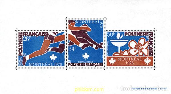 Sellos: 43555 MNH POLINESIA FRANCESA 1976 21 JUEGOS OLIMPICOS VERANO MONTREAL 1976