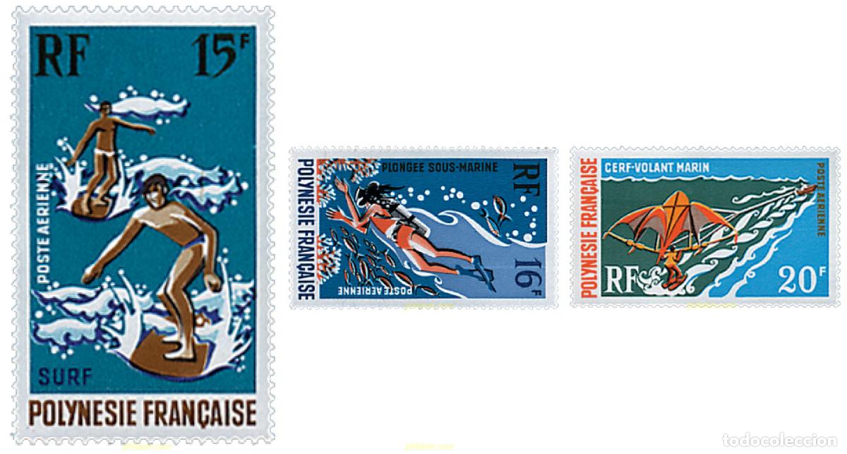 Sellos: 584332 MNH POLINESIA FRANCESA 1971 DEPORTES NAUTICOS