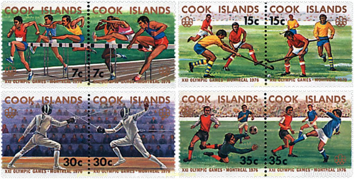 Sellos: 136191 MNH COOK Islas 1976 21 JUEGOS OLIMPICOS VERANO MONTREAL 1976