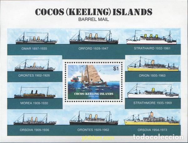 Sellos: 44233 MNH COCOS Islas 1984 75 ANIVERSARIO DEL TRANSITO MARITIMO