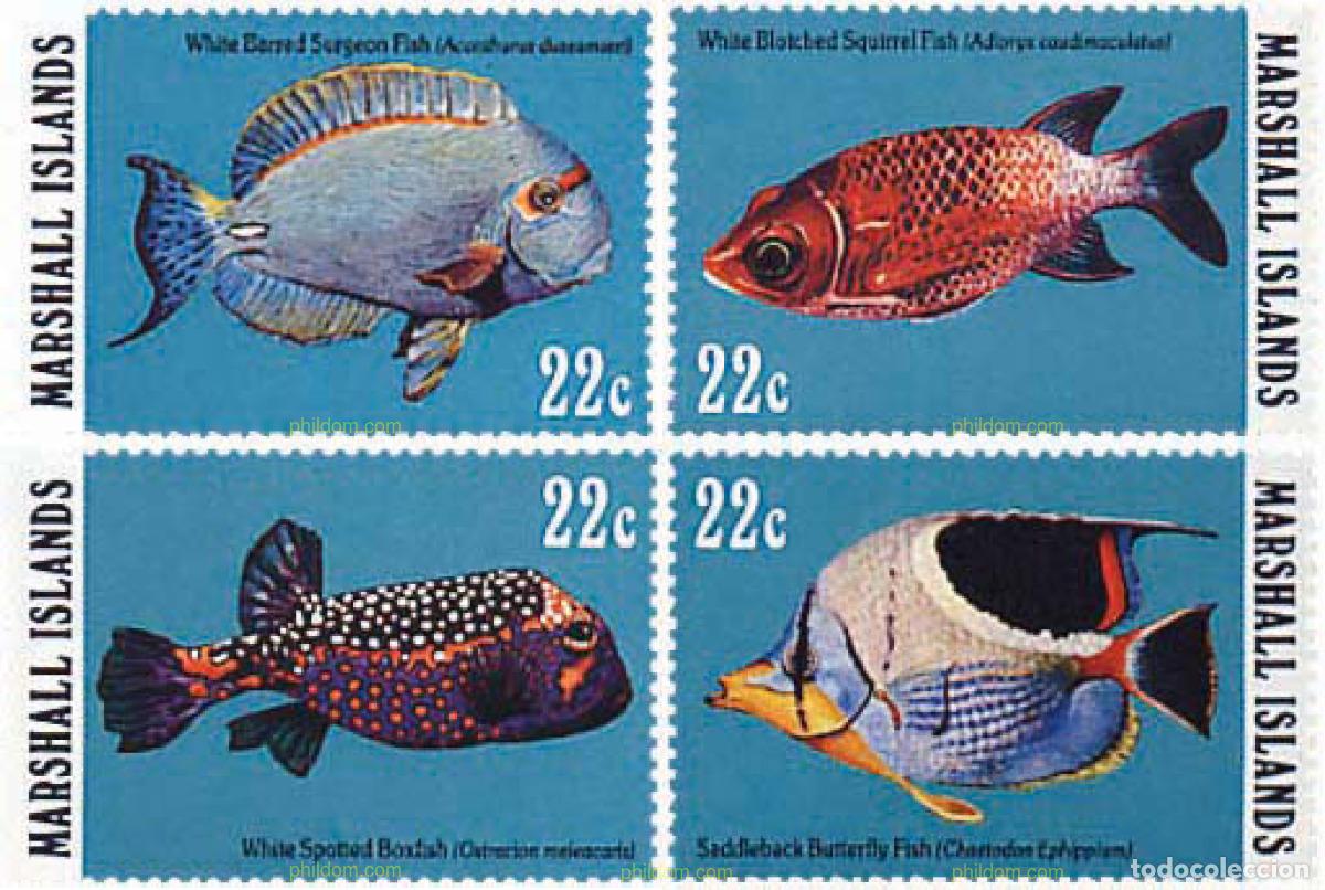 Timbres: 44286 MNH MARSHALL Islas 1985 PECES