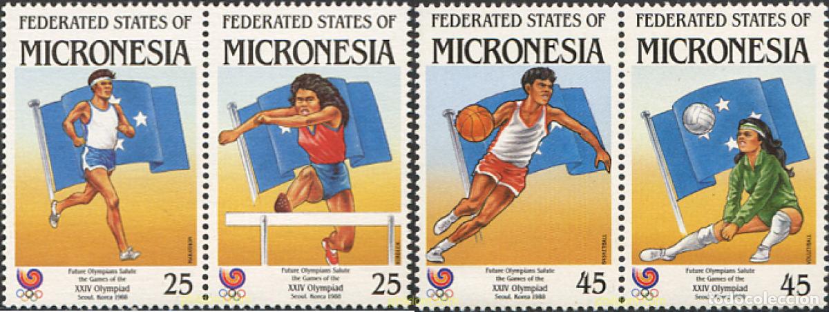Timbres: 6137 MNH MICRONESIA 1988 24 JUEGOS OLIMPICOS VERANO SEUL 1988