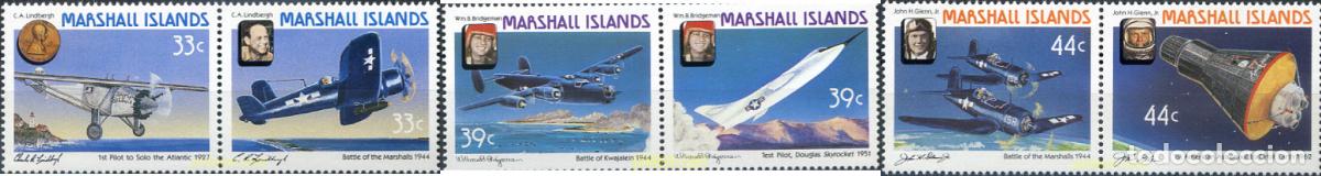 Timbres: 342522 MNH MARSHALL Islas 1987 PIONEROS DE LA AVIACION
