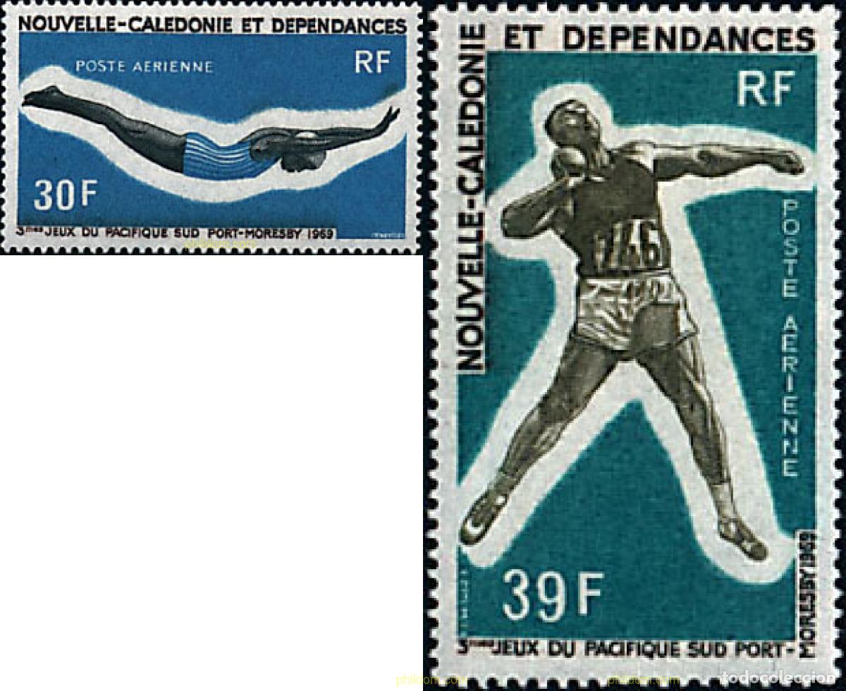 Francobolli: 346280 MNH NUEVA CALEDONIA 1969 3 JUEGOS DEL PACIFICO SUR