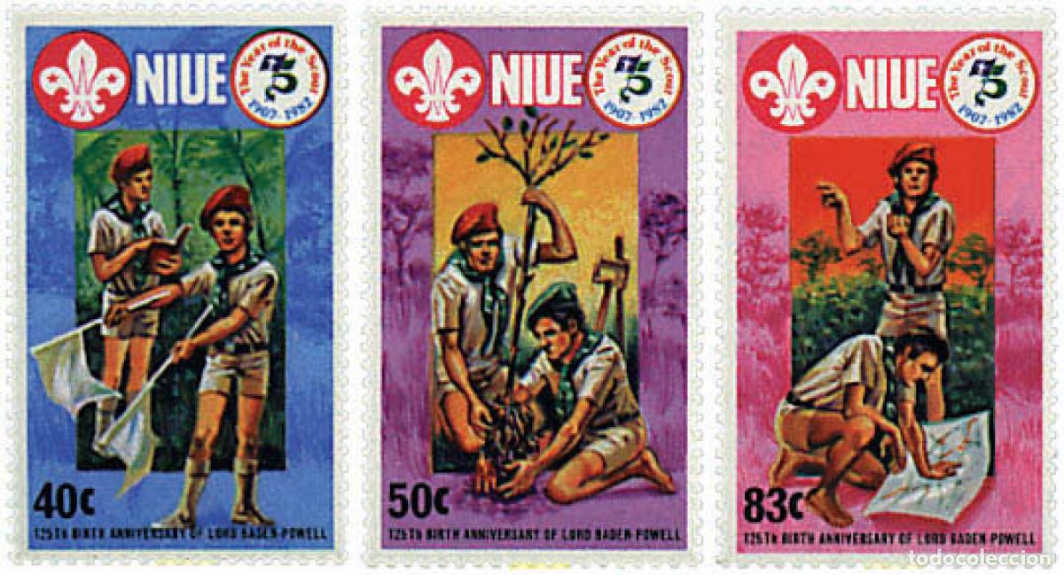 Sellos: 73535 MNH NIUE 1983 75 ANIVERSARIO DEL ESCULTISMO