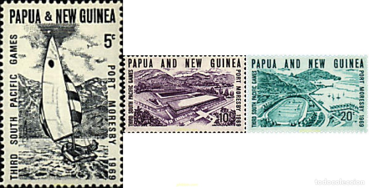 Sellos: 44969 MNH PAPUA NUEVA GUINEA 1969 3 JUEGOS DEL PACIFICO SUR
