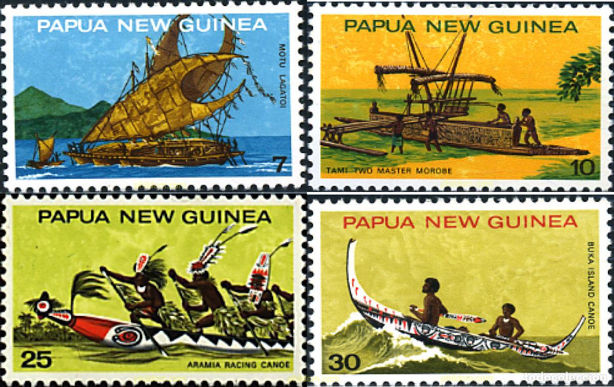 Sellos: 251745 HINGED PAPUA NUEVA GUINEA 1975 CARRERA DE CANOAS
