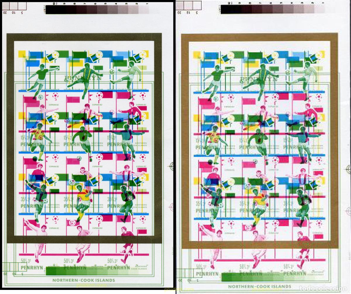 Sellos: 221129 MNH PENRHYN 1981 COPA DEL MUNDO DE FUTBOL. ESPA&Ntilde;A-82