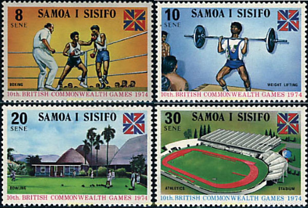 Sellos: 45495 MNH SAMOA 1974 10 JUEGOS DEPORTIVOS DE LA COMMONWEALTH