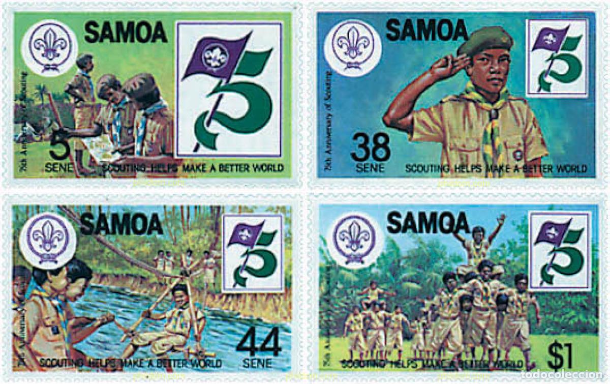 Sellos: 38732 MNH SAMOA 1982 75 ANIVERSARIO DEL ESCULTISMO