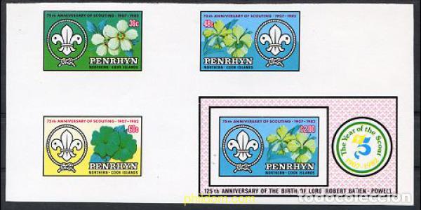 Sellos: 221161 MNH PENRHYN 1983 75 ANIVERSARIO DEL ESCULTISMO