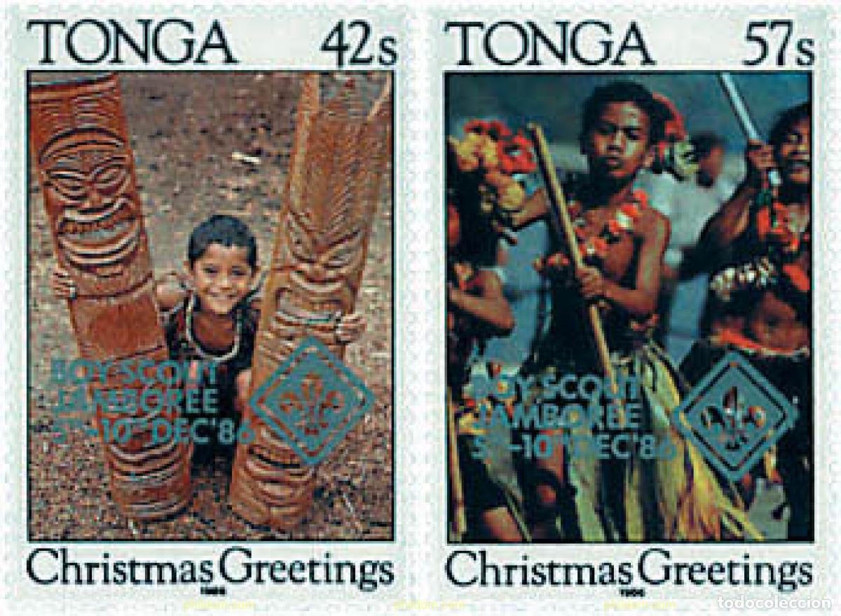 Briefmarken: 38552 MNH TONGA 1986 JAMBOREE EN TONGATUPU