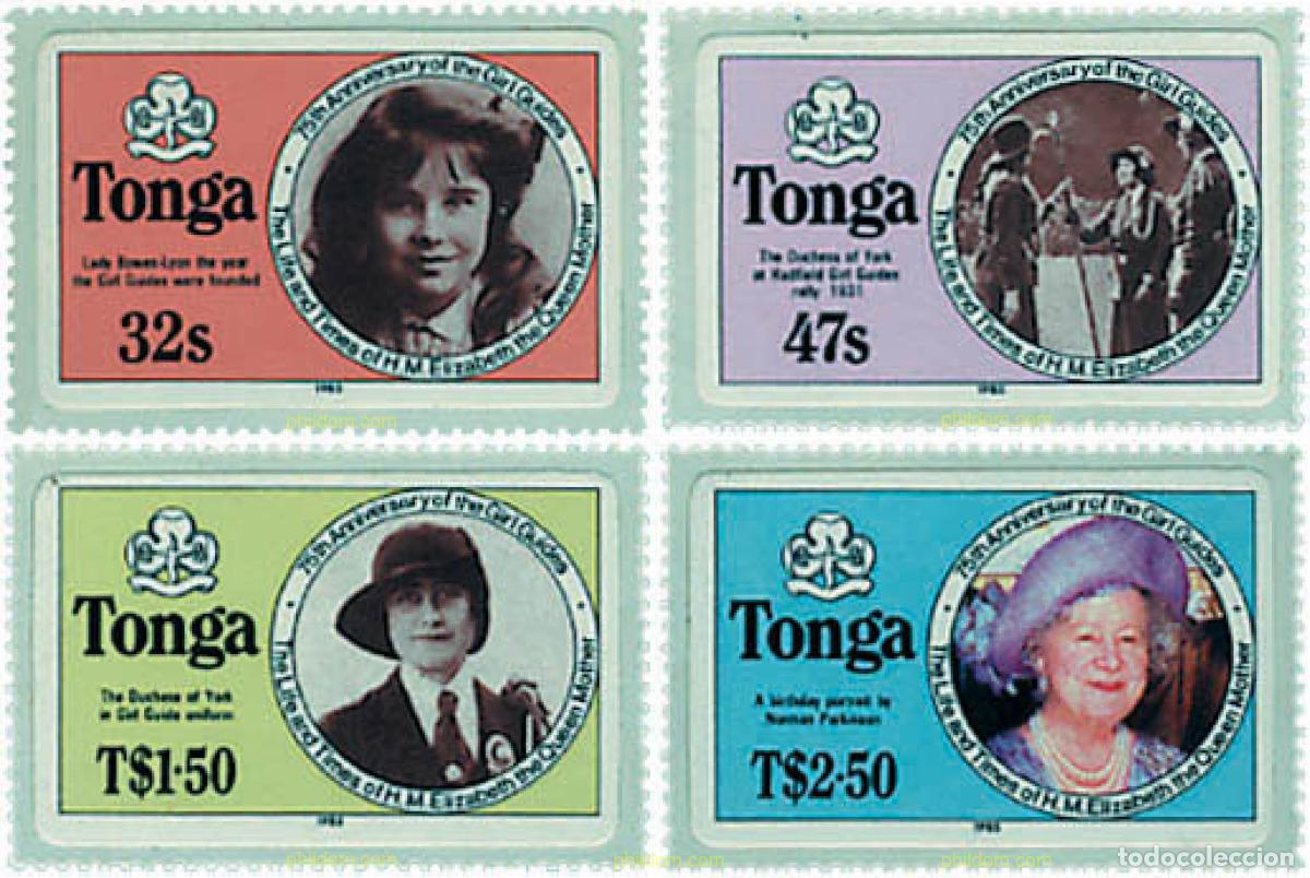 Sellos: 38551 MNH TONGA 1985 75 ANIVERSARIO DEL ESCULTISMO FEMENINO