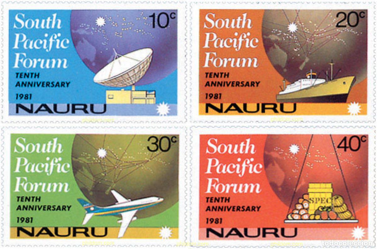 Sellos: 20533 MNH NAURU 1981 10 ANIVERSARIO DEL FORUM DEL PACIFICO SUR