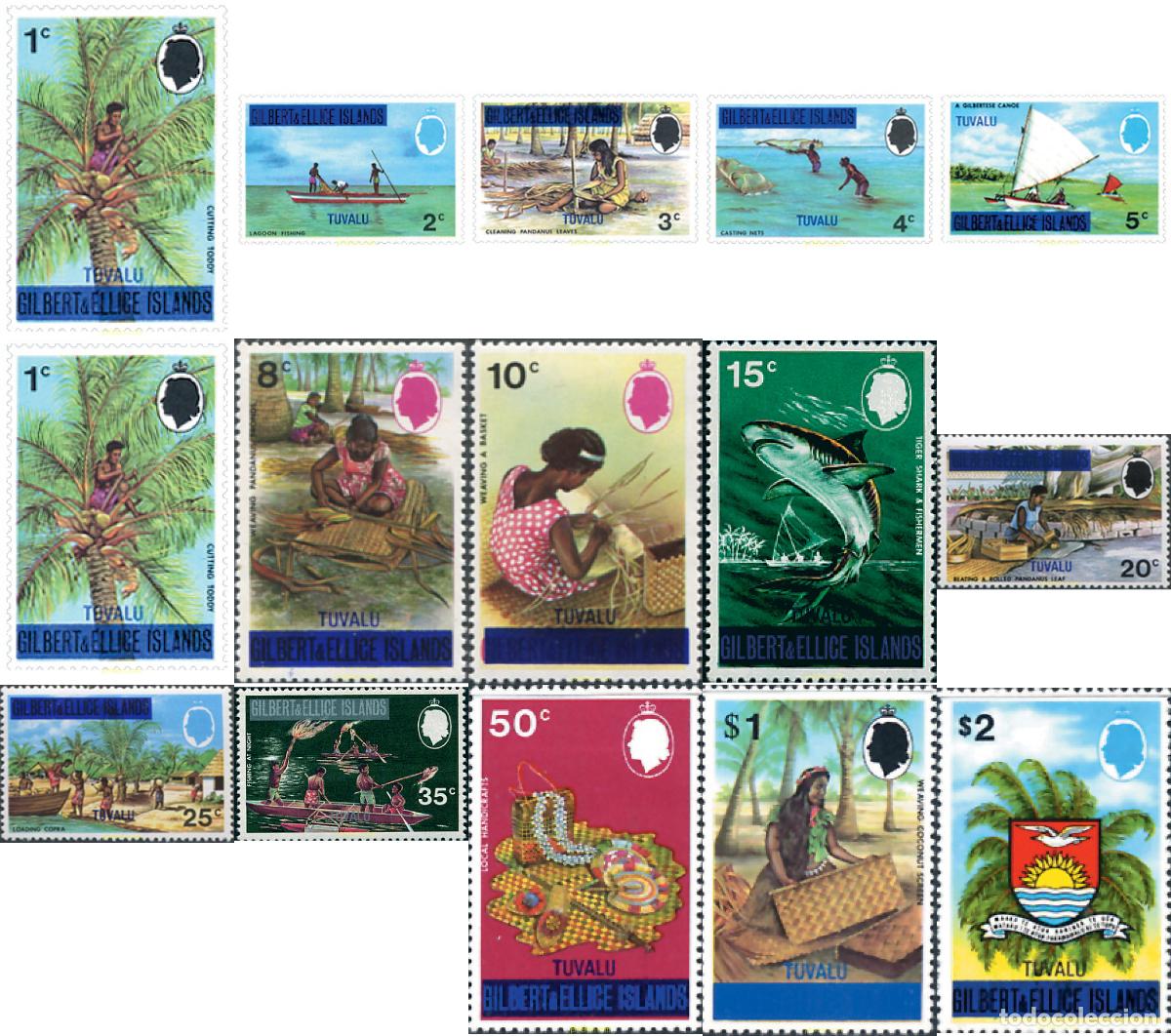 Sellos: 42876 MNH TUVALU 1976 MOTIVOS VARIOS
