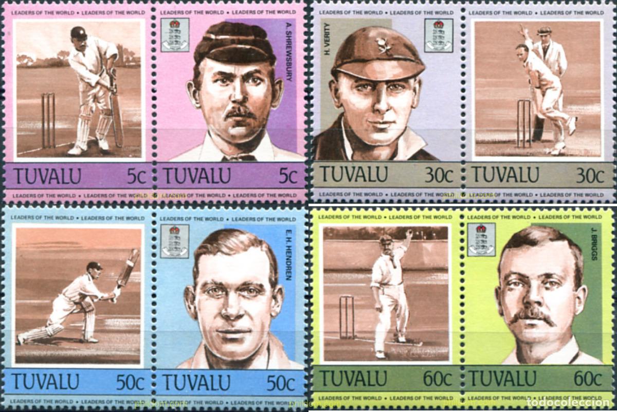 Sellos: 299099 MNH TUVALU 1984 JUGADORES DE CRICKET