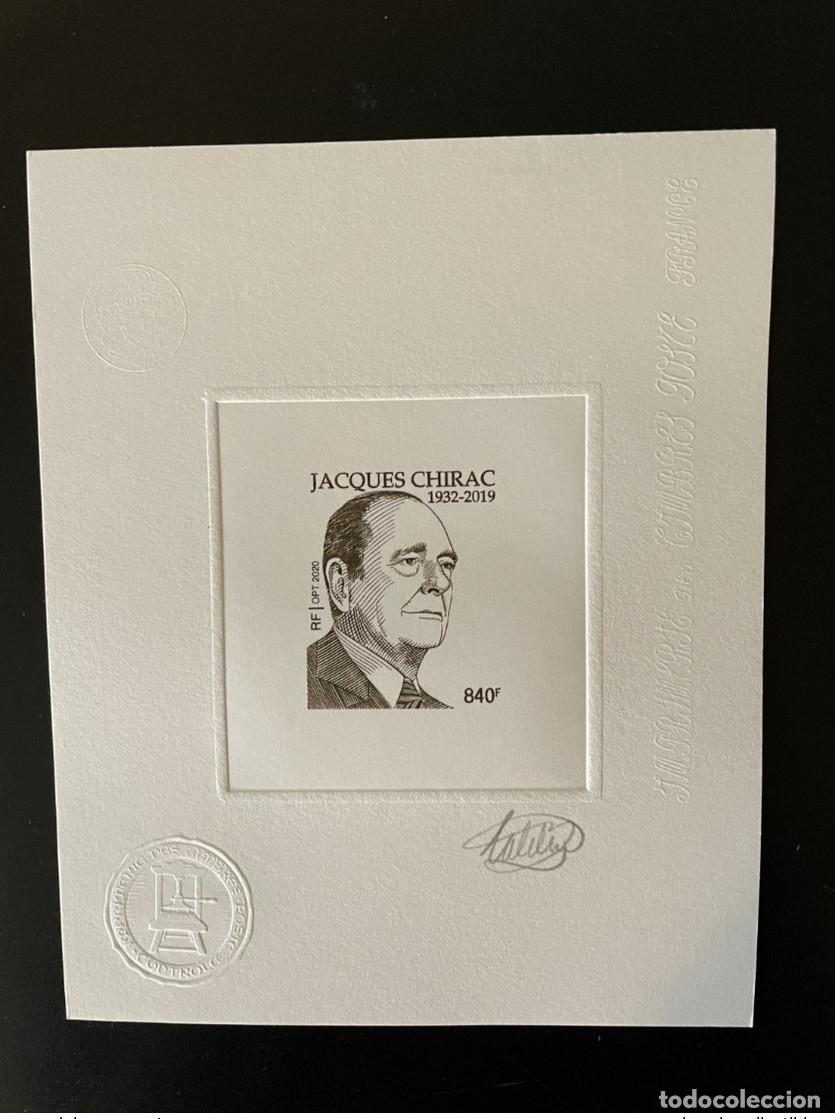Sellos: Nueva Caledonia 2020 Prueba art&iacute;stica Jacques Chirac 1932 - 2019 BISTRE