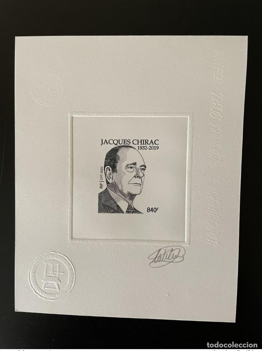 Sellos: Nueva Caledonia 2020 Prueba art&iacute;stica Jacques Chirac 1932 - 2019 NOIR BLACK