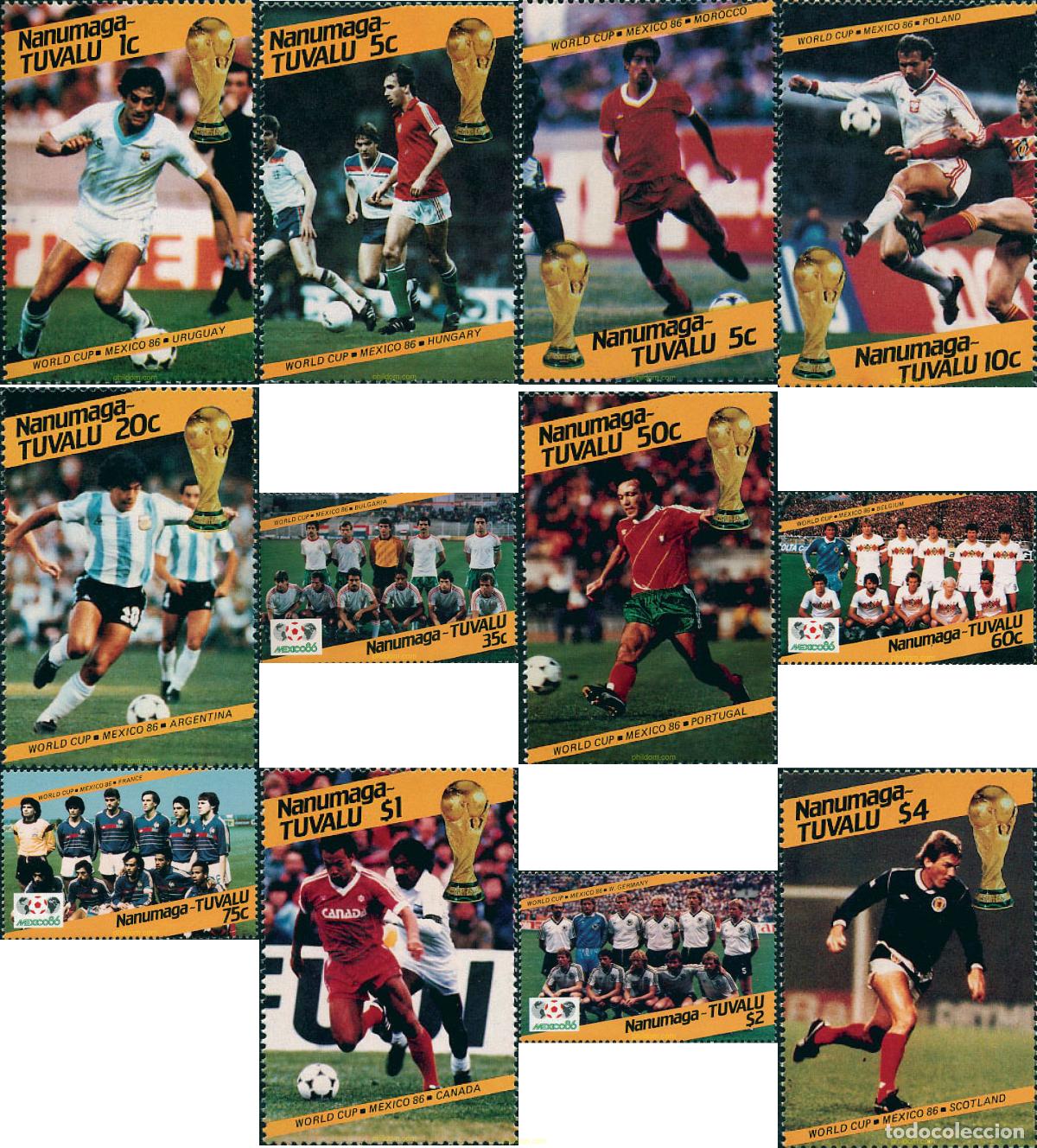 Sellos: 29198 MNH TUVALU. Nanumaga 1986 COPA DEL MUNDO DE FUTBOL. MEXICO-86