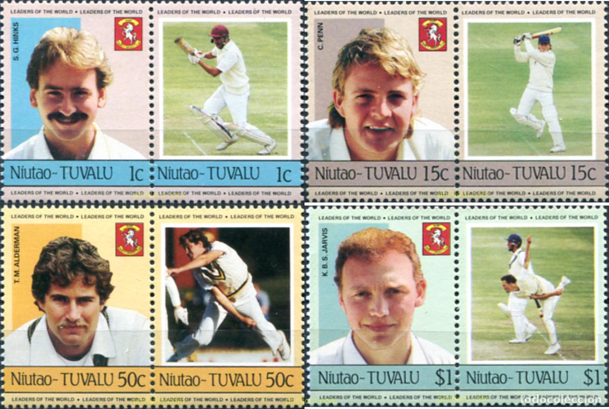 Sellos: 299150 MNH TUVALU. Niutao 1984 JUGADORES DE CRICKET