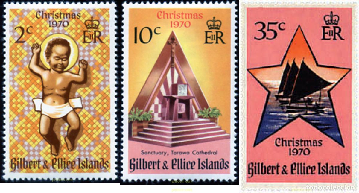 Sellos: 43689 MNH GILBERT Y ELLICE 1970 NAVIDAD