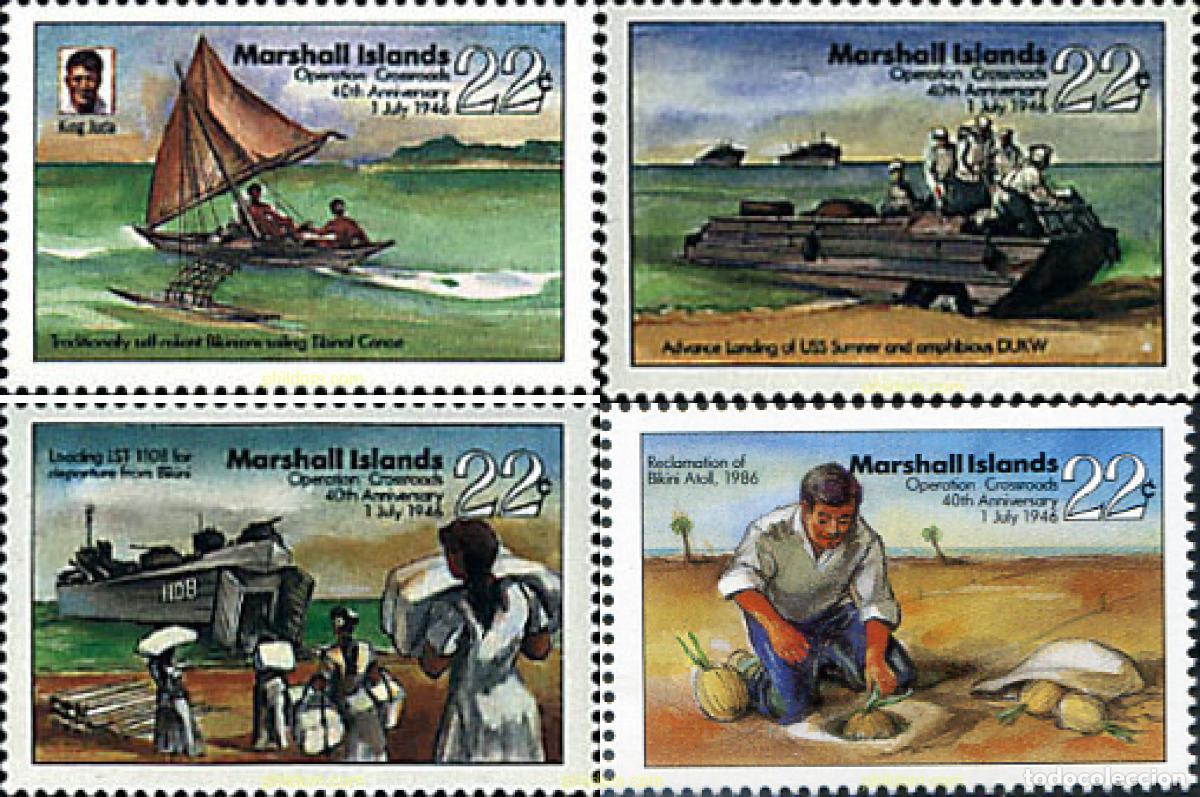 Sellos: 44038 MNH MARSHALL Islas 1986 40 ANIVERSARIO DE LA OPERACION CROSSROADS