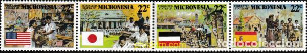 Sellos: 602128 MNH MICRONESIA 1988 HISTORIA DE LA COLONIZACION