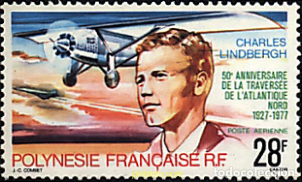 Sellos: 43556 MNH POLINESIA FRANCESA 1977 TRAVESIA AEREA.