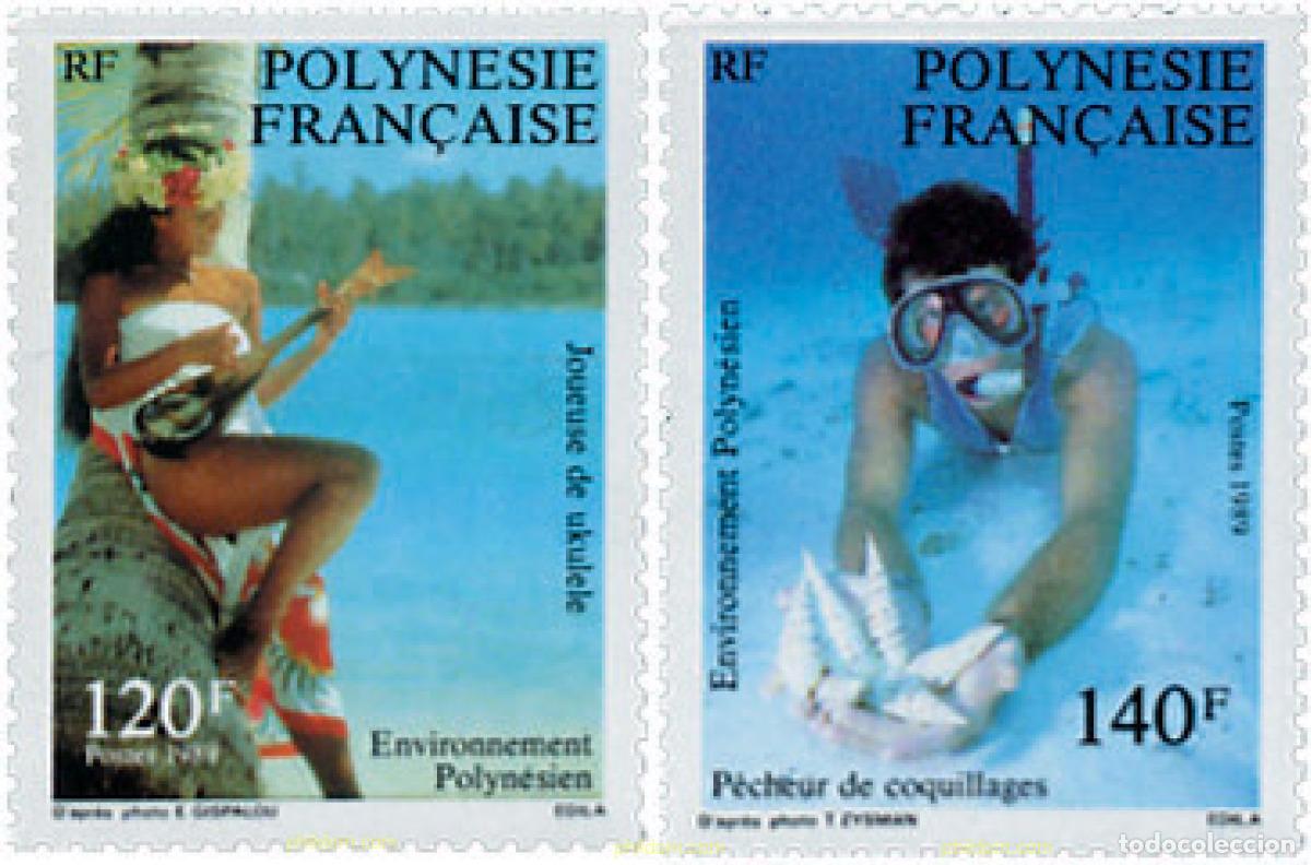 Sellos: 43627 MNH POLINESIA FRANCESA 1989 ENTORNO POLINESIO