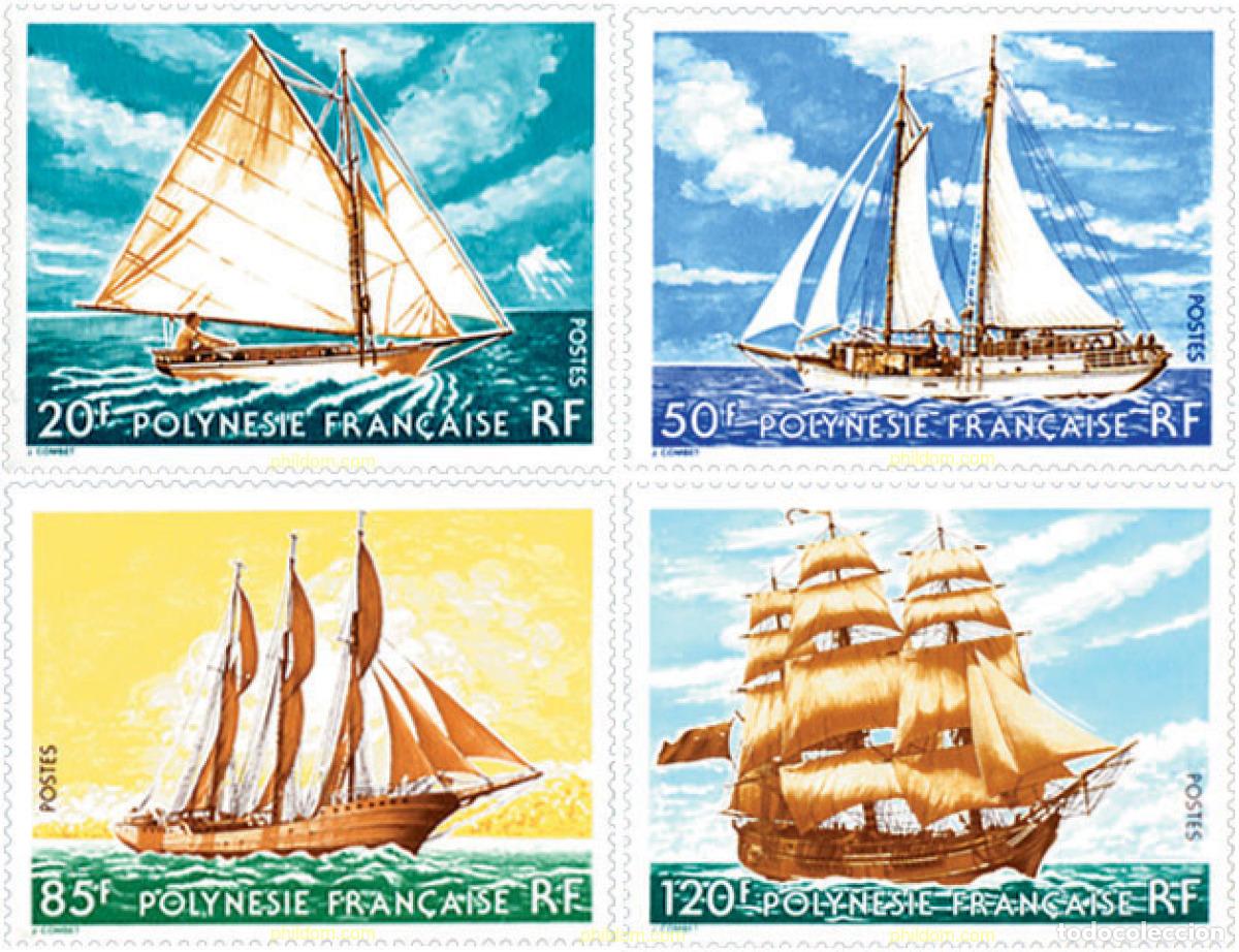 Sellos: 43559 MNH POLINESIA FRANCESA 1977 VELEROS