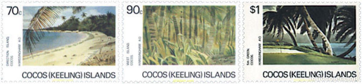 Sellos: 44247 MNH COCOS Islas 1987 PAISAJES DE LA ISLA