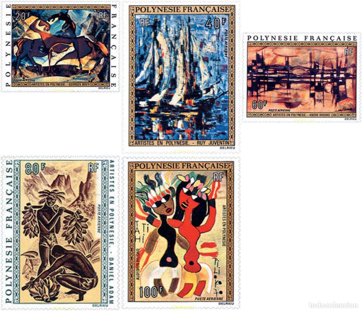 Sellos: 43523 MNH POLINESIA FRANCESA 1972 PINTURAS DE POLINESIA
