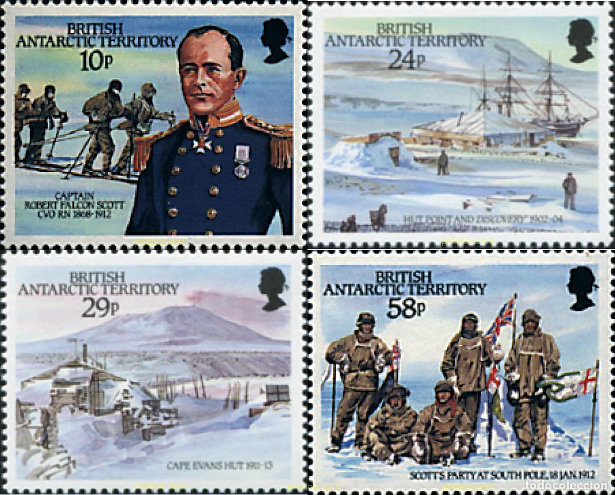 Sellos: 28965 MNH ANTARTIDA BRITANICA 1987 75 ANIVERSARIO DE LA EXPEDICION DE R.F. SCOTT A LA ANTARTIDA