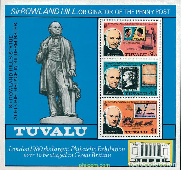 Sellos: 42866 MNH TUVALU 1979 CENTENARIO DE LA MUERTE DE SIR ROWLAND HILL