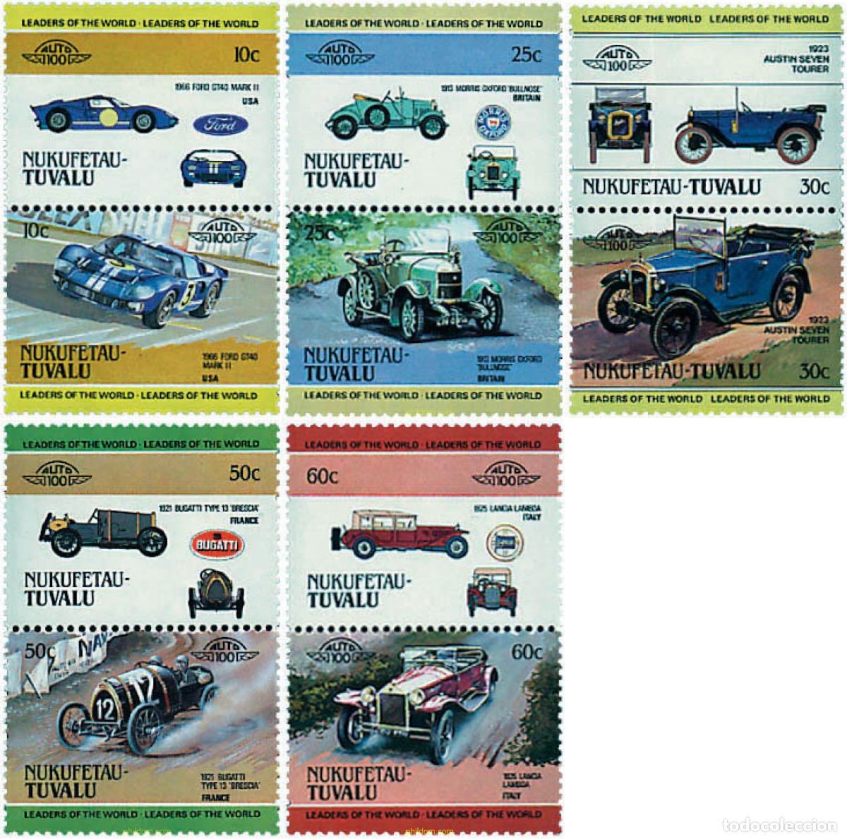Sellos: 6770 MNH TUVALU. Nukufetau 1984 AUTOMOVILES
