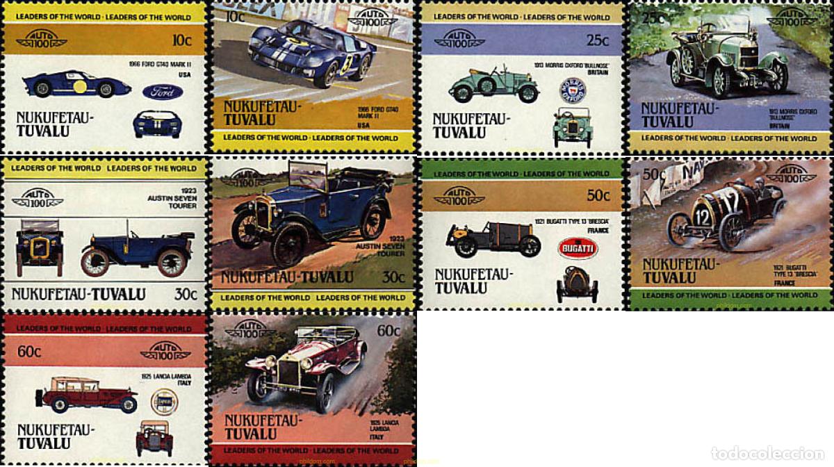 Sellos: 49098 MNH TUVALU. Nukufetau 1984 AUTOMOVILES