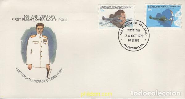 Sellos: 384312 MNH ANTARTIDA AUSTRALIANA 1979 50 ANIVERSARIO DEL PRIMER VUELO SOBRE EL POLO SUR