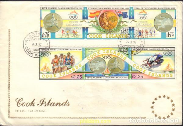 Sellos: 384402 MNH COOK Islas 1992 25 JUEGOS OLIMPICOS VERANO BARCELONA 1992