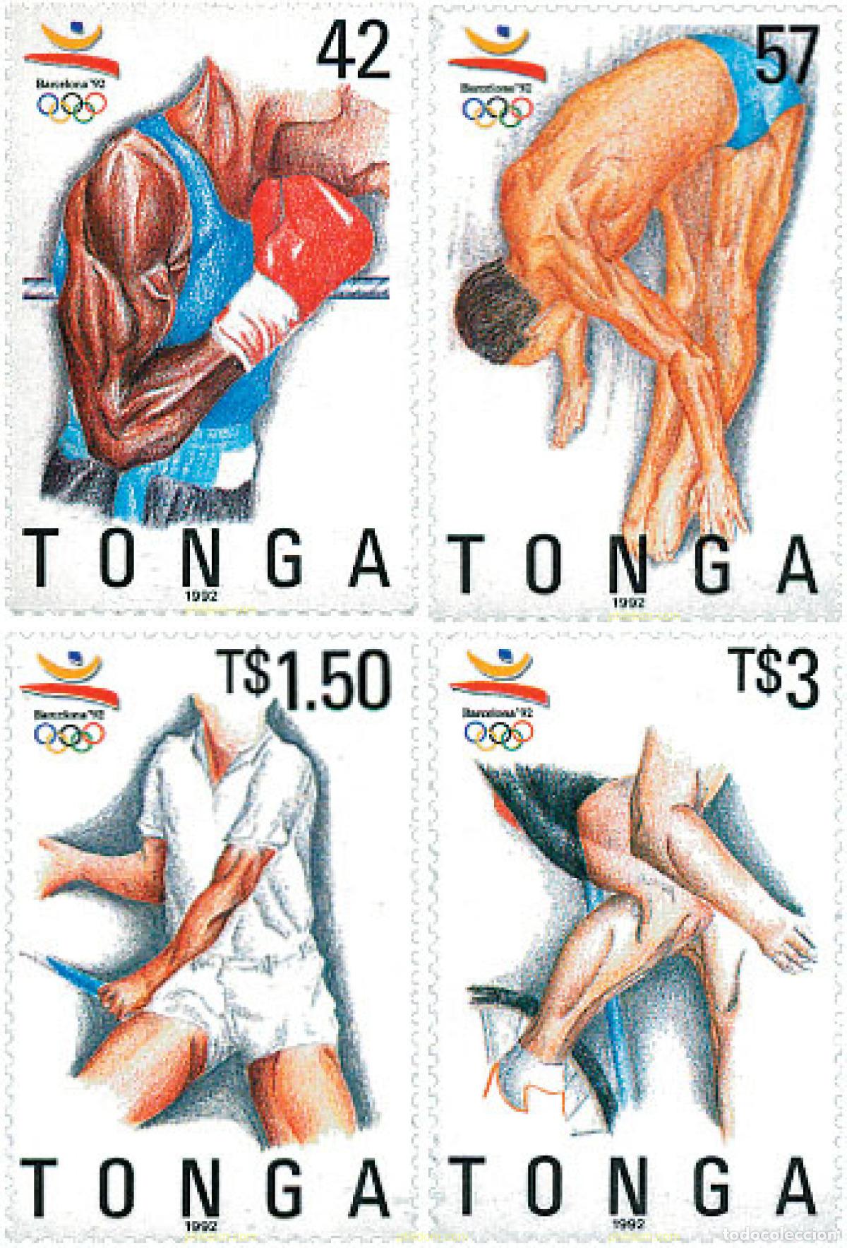 Sellos: 45707 MNH TONGA 1992 25 JUEGOS OLIMPICOS VERANO BARCELONA 1992