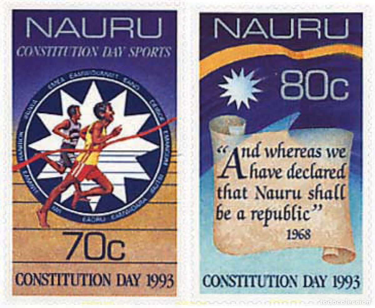 Sellos: 30766 MNH NAURU 1993 25 ANIVERSARIO DEL &rdquo;DIA DE LA CONSTITUCION&rdquo;