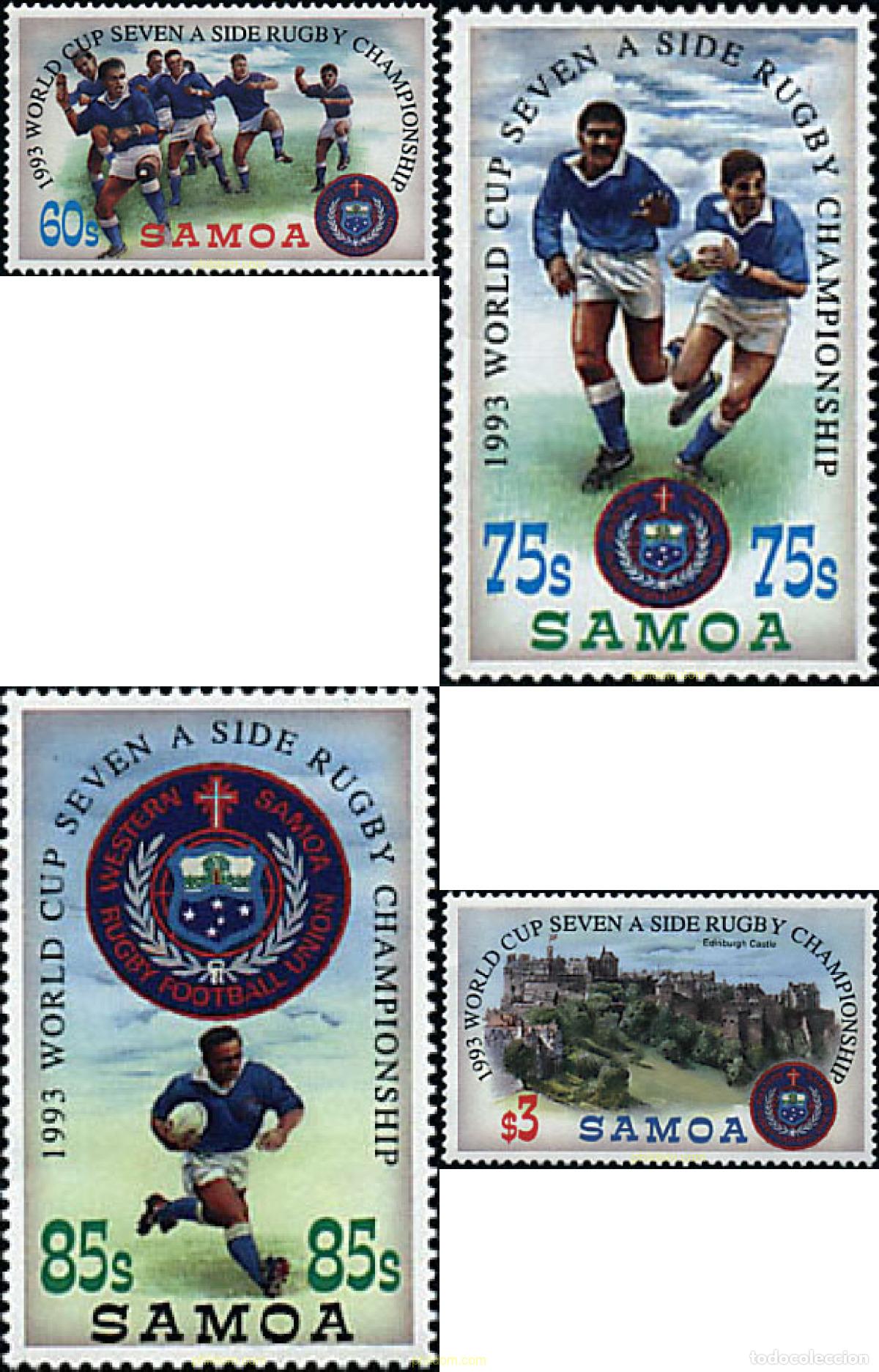 Sellos: 45549 MNH SAMOA 1993 7 COPA DEL MUNDO DE RUGBY