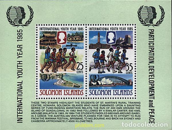 Sellos: 57816 MNH SALOMON 1985 A&Ntilde;O INTERNACIONAL DE LA JUVENTUD