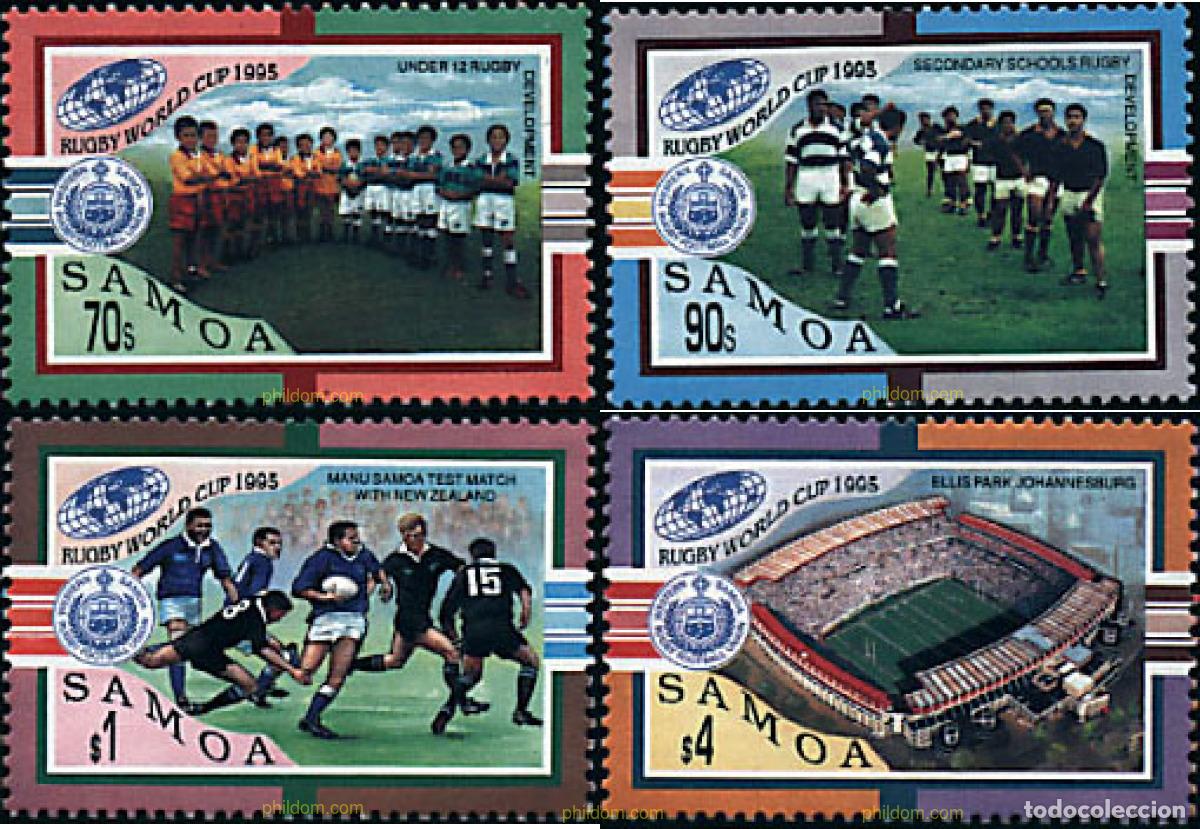 Sellos: 45556 MNH SAMOA 1995 COPA DEL MUNDO DE RUGBY EN AFRICA DEL SUR